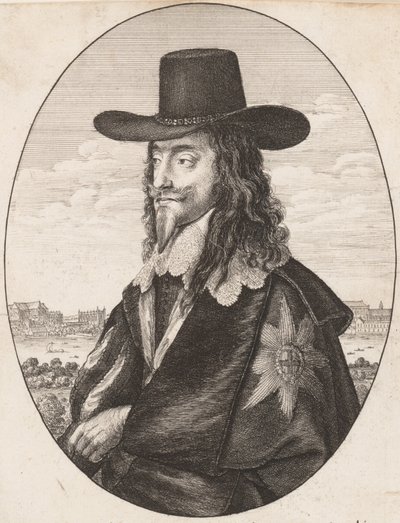 チャールズ1世、1649年、1649年。 作： Wenceslaus Hollar
