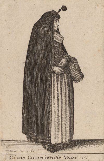 Ciuis Coloniesis Vxor, 1643年。 作： Wenceslaus Hollar