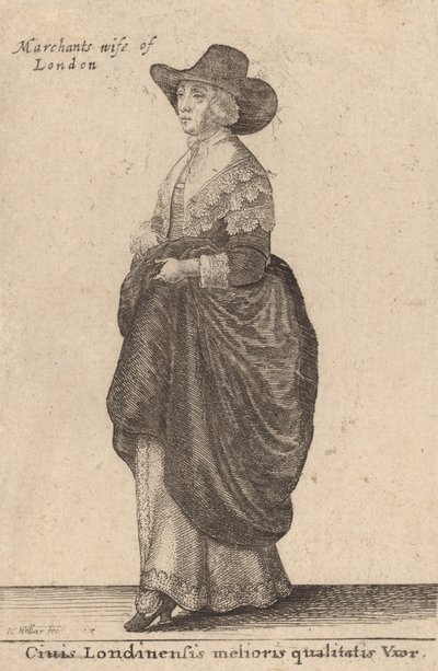 Ciuis Londinensis Melioris Qualitatis Vxor, 1643. 作： Wenceslaus Hollar