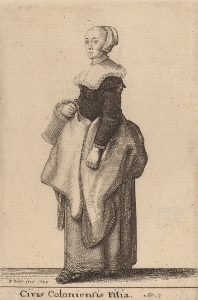 Civis Coloniensis Filia, 1643年。 作： Wenceslaus Hollar