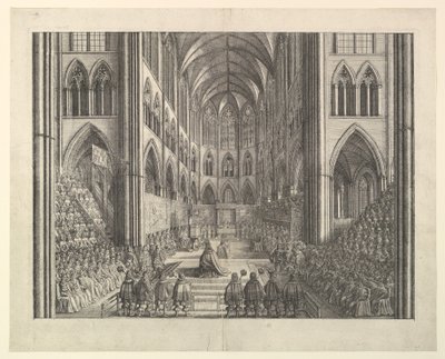 チャールズ2世の戴冠式行列、1662年。 作： Wenceslaus Hollar