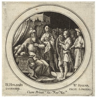 サウルの前のダビデ状態2 作： Wenceslaus Hollar