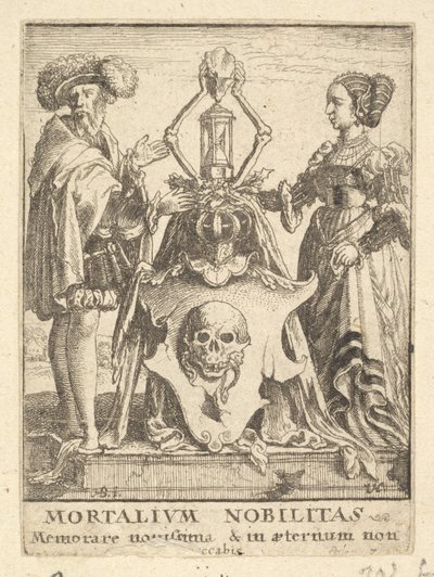 1651年の『死の舞踏』より、死の紋章。 作： Wenceslaus Hollar