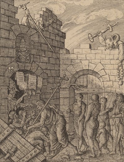 地獄への降下。 作： Wenceslaus Hollar