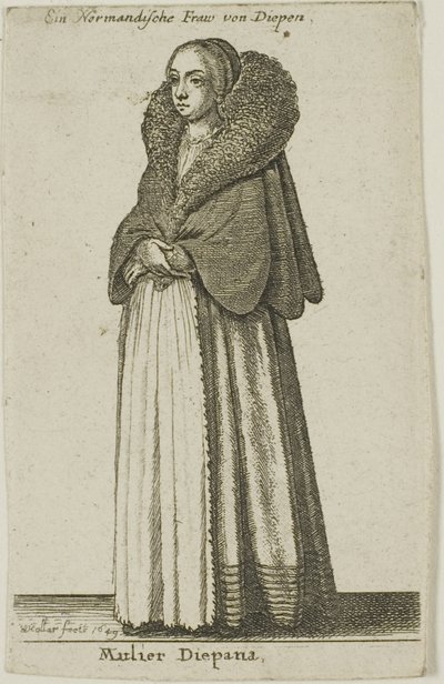 ディエップウーマン 作： Wenceslaus Hollar