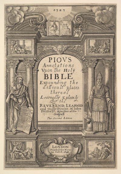 ジオダティ。敬虔な注釈、1648。 作： Wenceslaus Hollar