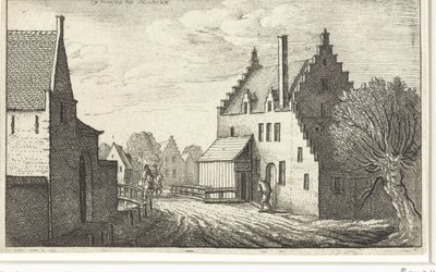 メッヘレン近くのヘムセンの村の通り ヨーロッパの街並み（連載タイトル） 作： Wenceslaus Hollar