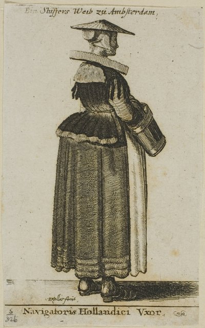 オランダ人船員の妻 作： Wenceslaus Hollar