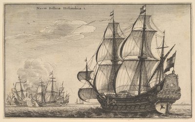 オランダの軍艦オランダの軍艦、1647年。 作： Wenceslaus Hollar