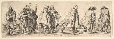 8人のベガーズ（1630年 作： Wenceslaus Hollar