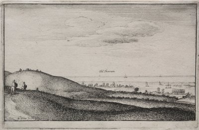 英語ビュー：Old Shoreham、1645。 作： Wenceslaus Hollar