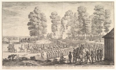 トゥルンとタクシーの伯爵のヘミセンへの進入1651年。 作： Wenceslaus Hollar