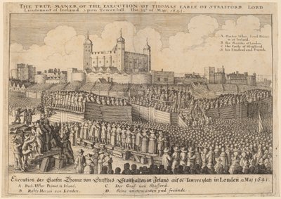トマス・ウェントワースの処刑 作： Wenceslaus Hollar