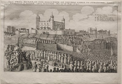 ストラフォード伯の処刑 作： Wenceslaus Hollar