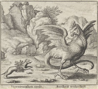 バジリスクとイタチの寓話 寓話（シリーズタイトル） 作： Wenceslaus Hollar