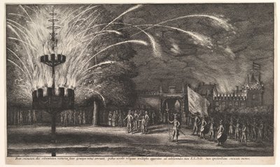 Hemissem、1625-77での花火。 作： Wenceslaus Hollar