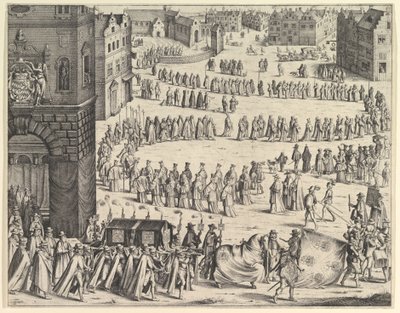 ヨハンバプティストフォンタクシス将軍の葬儀、1645年。 作： Wenceslaus Hollar