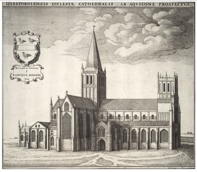 ヘレフォード大聖堂 作： Wenceslaus Hollar