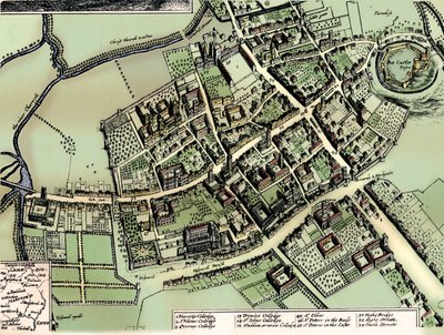 オックスフォードのホラーズ計画、c1643 作： Wenceslaus Hollar