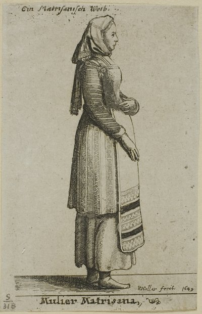 ハンガリー人女性 作： Wenceslaus Hollar
