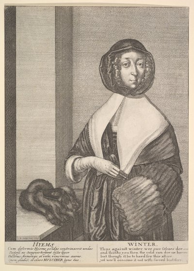 ハイエム-冬3-4シーズン、1641年。 作： Wenceslaus Hollar
