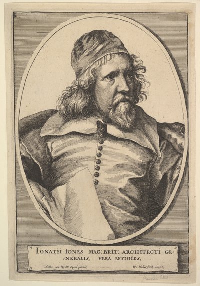 イニゴジョーンズ、1655年。 作： Wenceslaus Hollar