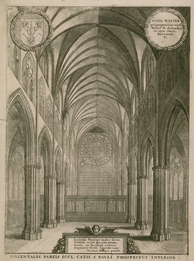 セントポール大聖堂、ロンドンのインテリア 作： Wenceslaus Hollar