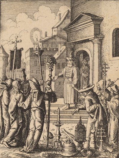 ピラトの前のイエス。 作： Wenceslaus Hollar