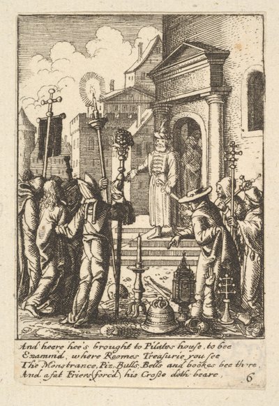 ピラトの前のイエス、1625-77年 作： Wenceslaus Hollar