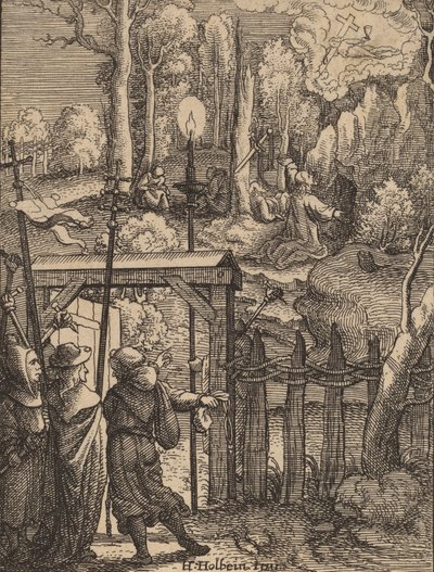 オリーブ山でのイエス 作： Wenceslaus Hollar