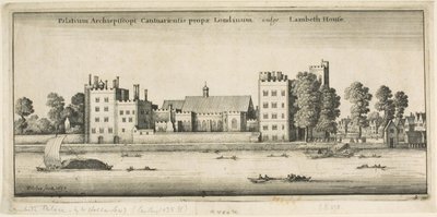 川から見たランベス宮殿 作： Wenceslaus Hollar
