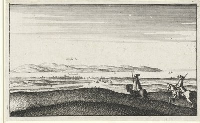ワイト島を望む風景 作： Wenceslaus Hollar