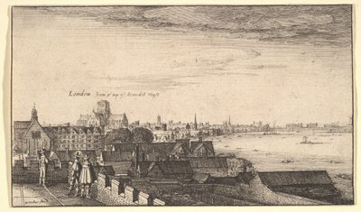 ロンドン、アランデルハウス、1643年。 作： Wenceslaus Hollar
