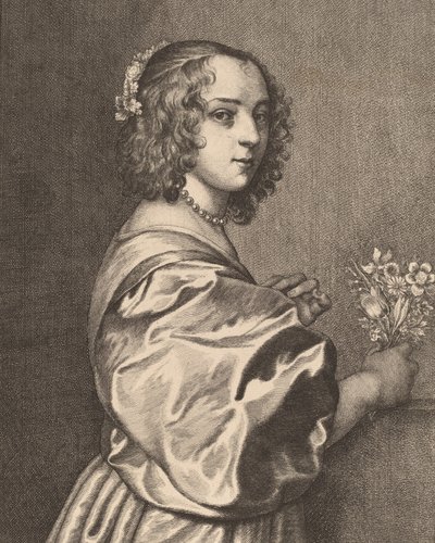 マーガレット・レモン、1646年 作： Wenceslaus Hollar