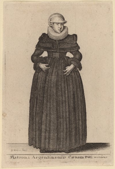 マトロナ ニンフから近づいてくるその日のアルゼンチンの晩餐) 作： Wenceslaus Hollar