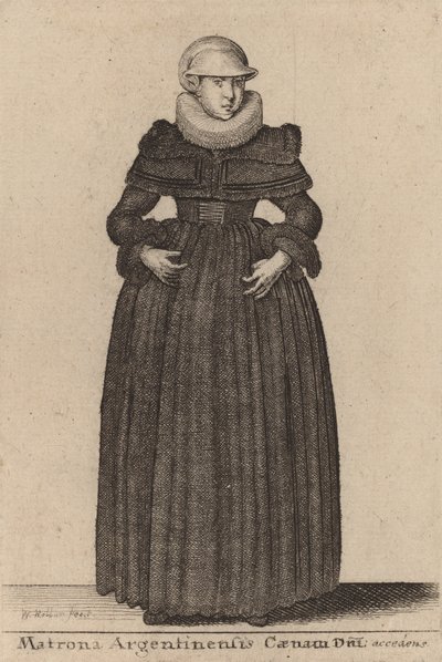 Matrona Argentinensis Caenam Dni Accedens e des Nymphs. 作： Wenceslaus Hollar