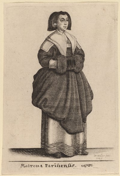 パリのマトロナ 作： Wenceslaus Hollar