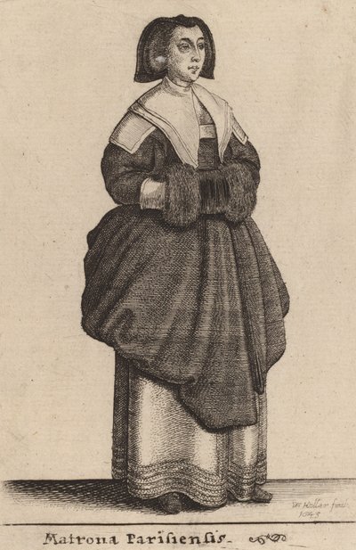 Matrona Parisiensis, 1643年。 作： Wenceslaus Hollar