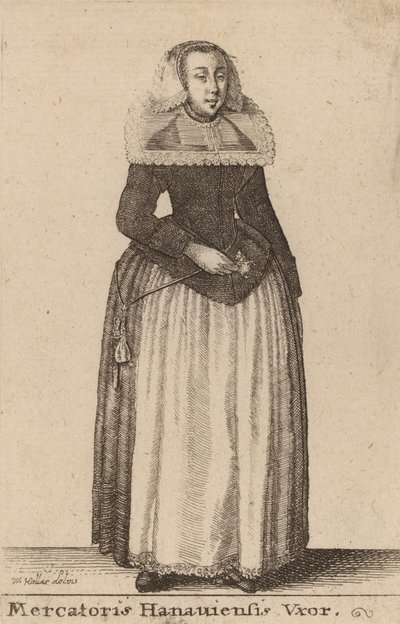 Mercantoris Hanauiensis Vxor. 作： Wenceslaus Hollar