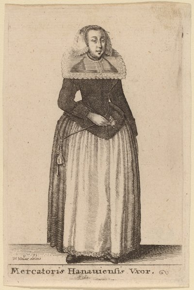 花井の商人の妻 作： Wenceslaus Hollar