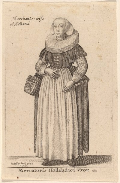オランダ商人の妻 作： Wenceslaus Hollar