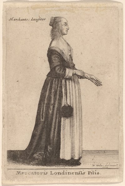 ロンドン商人の娘 作： Wenceslaus Hollar