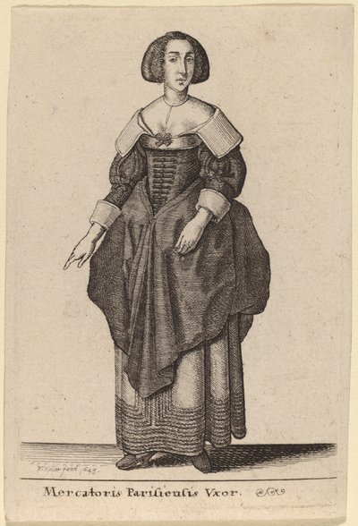 パリの商人の妻 作： Wenceslaus Hollar