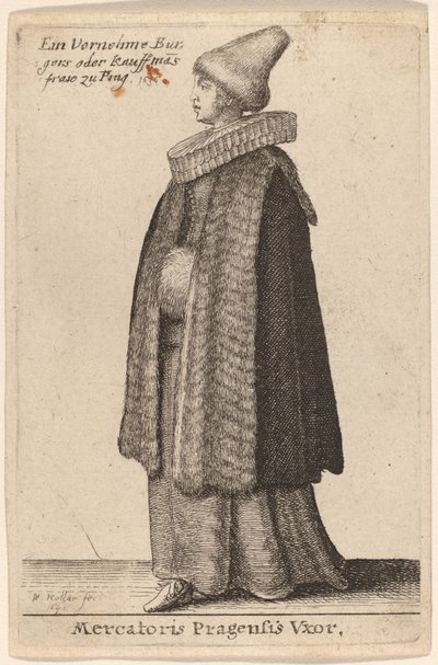 プラハの商人の妻 作： Wenceslaus Hollar