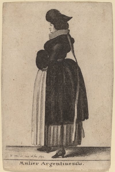 アルゼンチン人女性 作： Wenceslaus Hollar