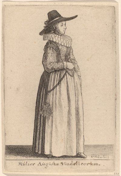 ヴィンデリコのオーガスタの妻 作： Wenceslaus Hollar