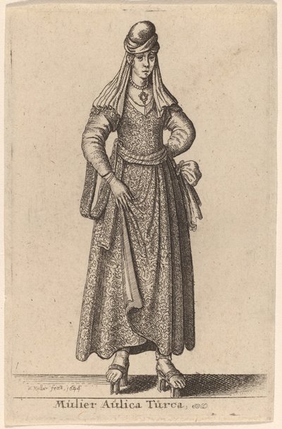 トルコの女官 作： Wenceslaus Hollar