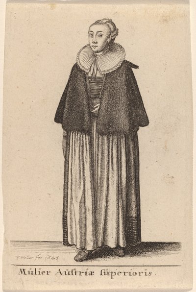 アッパーオーストリアの女性 作： Wenceslaus Hollar
