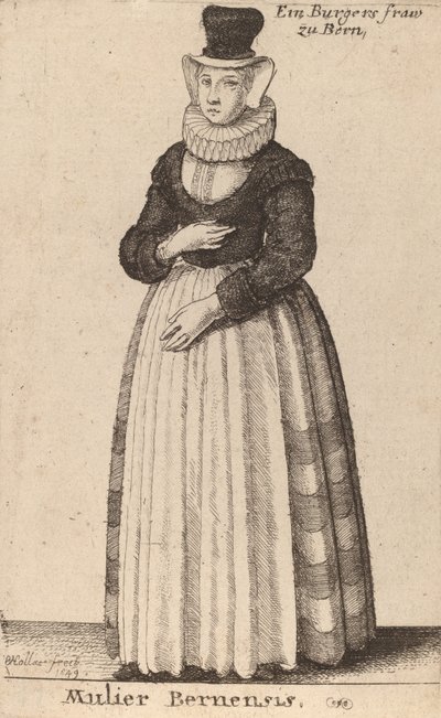ムリエ・ベルンシス、1649年 作： Wenceslaus Hollar