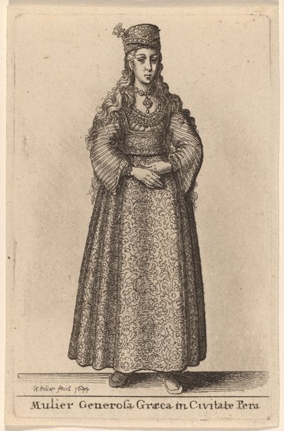 ペラ市の寛大なギリシャ人女性 作： Wenceslaus Hollar